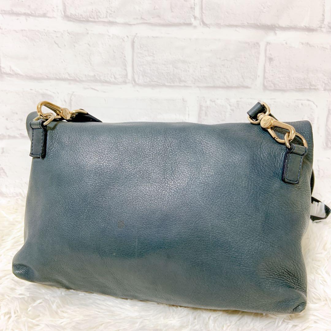 ヴィヴィアンウエストウッド　ショルダー　クラッチ　デカロゴ　ビッグオーブ　紺