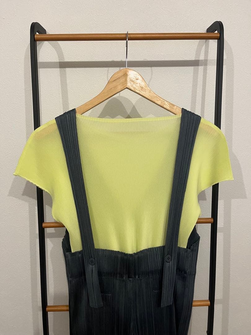 ネイビー　PLEATS PLEASE ノースリーブ オールインワン