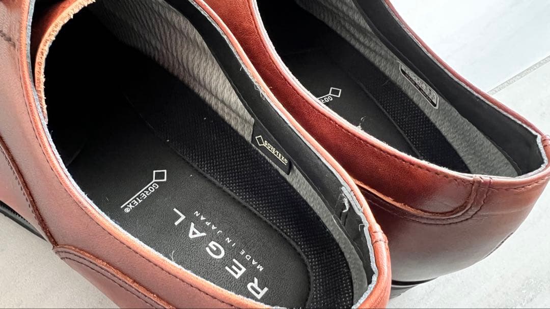 ☆美品☆ REGAL GORE-TEX ストレートチップ　ビジネス 茶 ベルト付