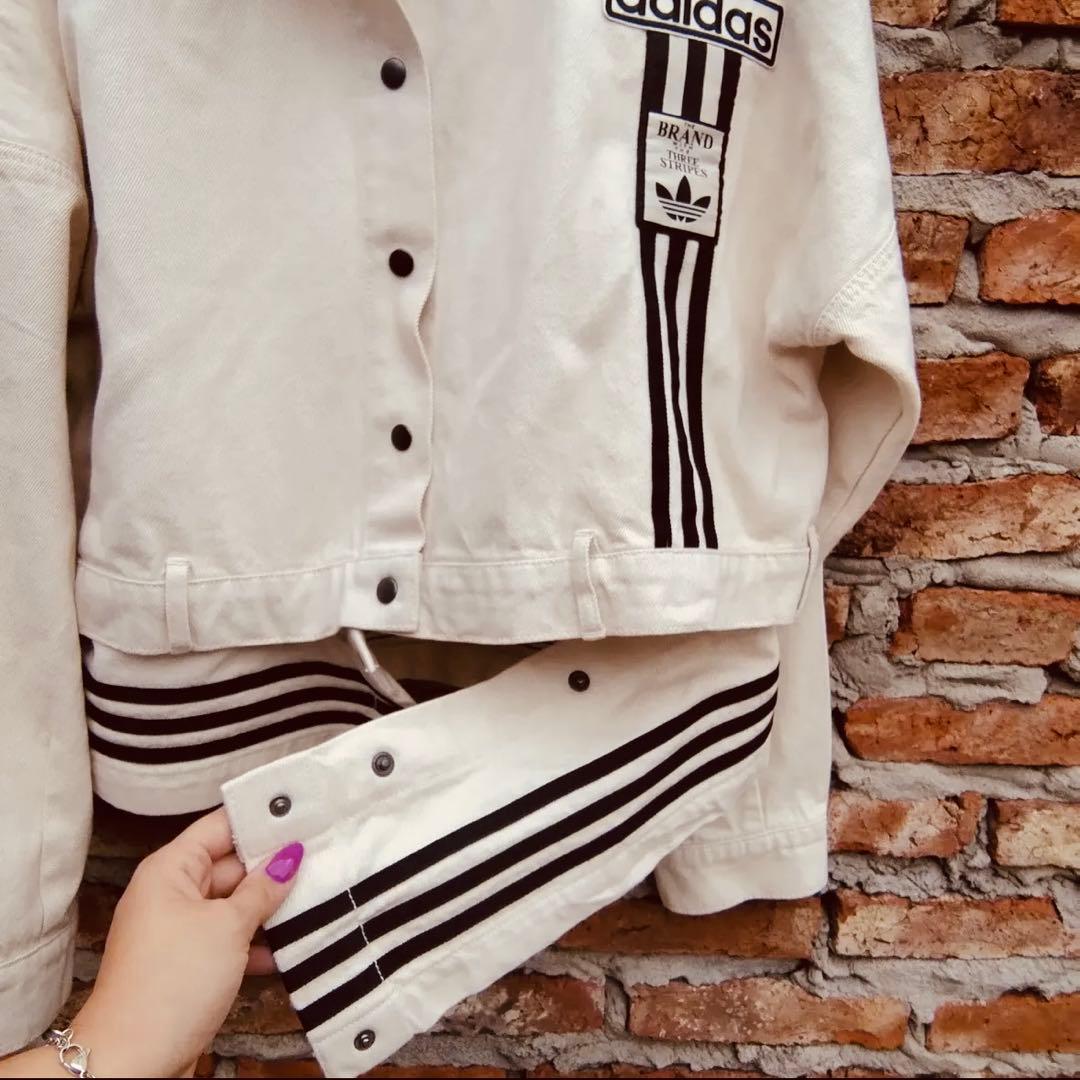 希少4XL⭐️adidasアディブレイク デニム2-IN-1 トラックトップ 白