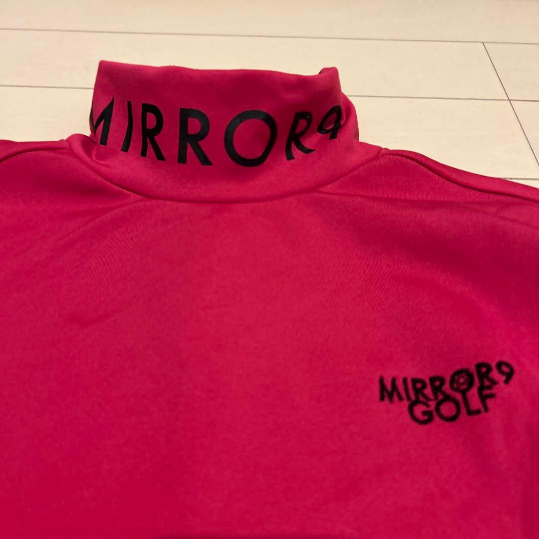 MIRROR9 GOLF ピンク ハイネック長袖ウェア