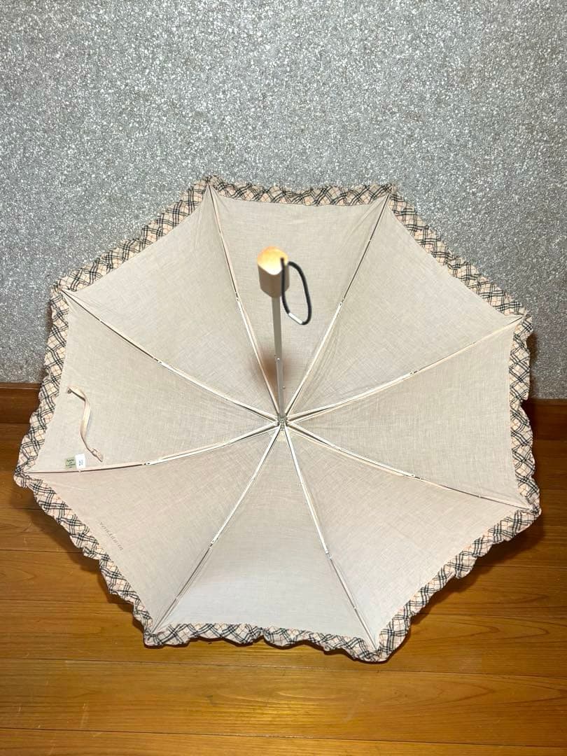 BURBERRY バーバリー 傘/日傘/折り畳み ノバチェック フリル 晴雨兼用