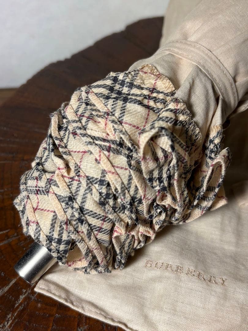 BURBERRY バーバリー 傘/日傘/折り畳み ノバチェック フリル 晴雨兼用