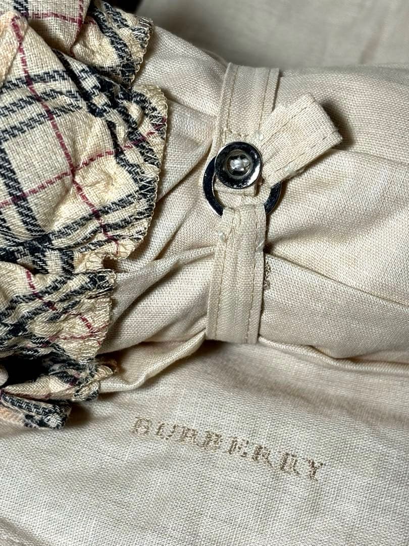 BURBERRY バーバリー 傘/日傘/折り畳み ノバチェック フリル 晴雨兼用
