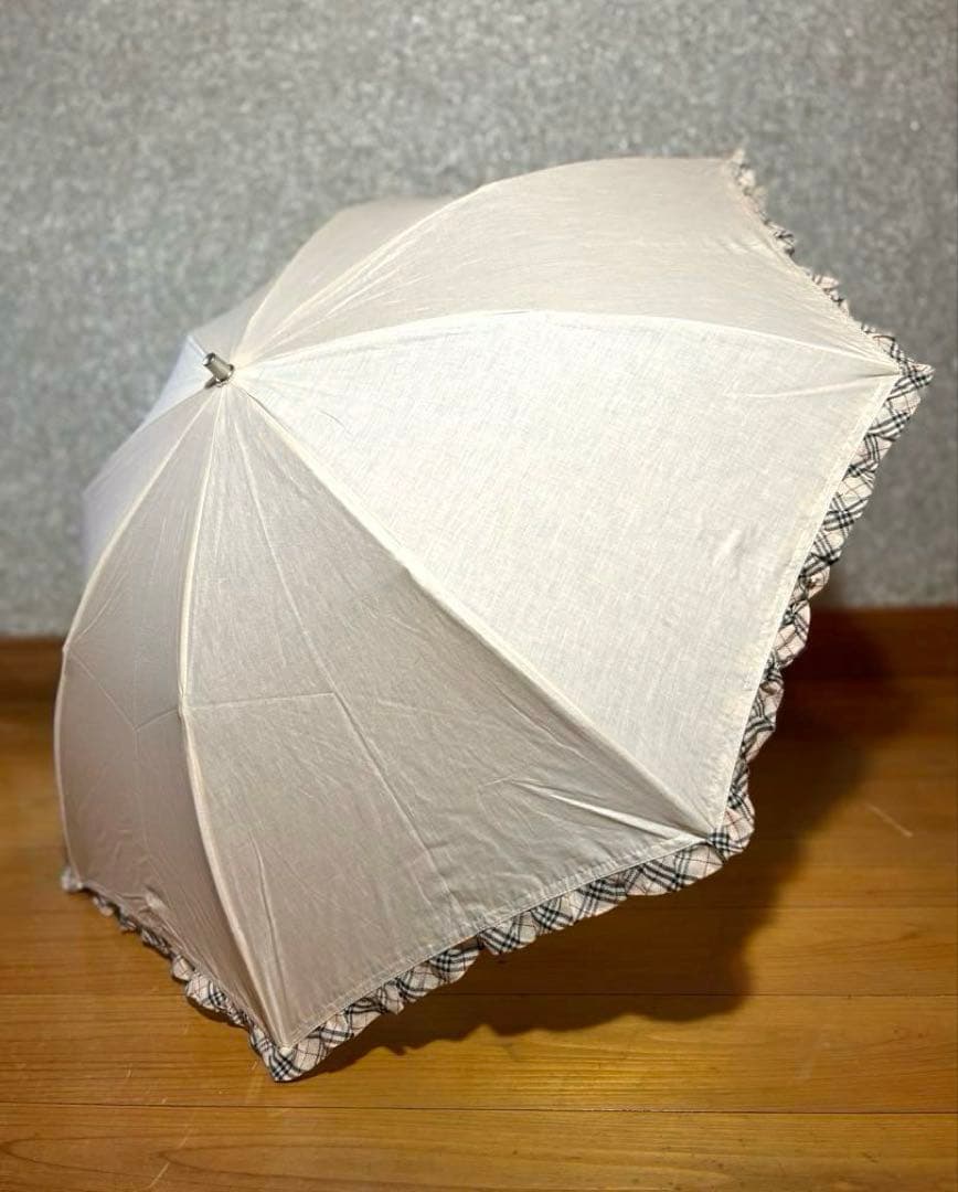 BURBERRY バーバリー 傘/日傘/折り畳み ノバチェック フリル 晴雨兼用