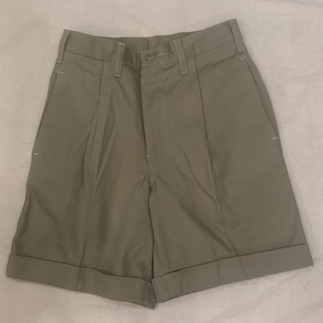 80s VINTAGE CHINO SHORTS ARMY KHAKI USA製