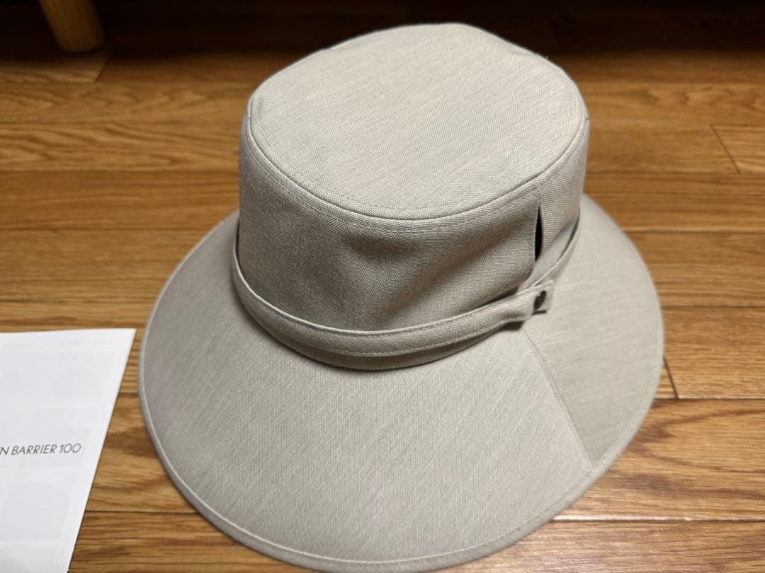 サンバリア100 ウィンドハット Mアイボリー 帽子