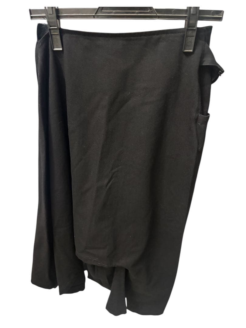 LIMI feu ヨウジヤマモト　スカートパンツ　ボトム　コットン ブラック