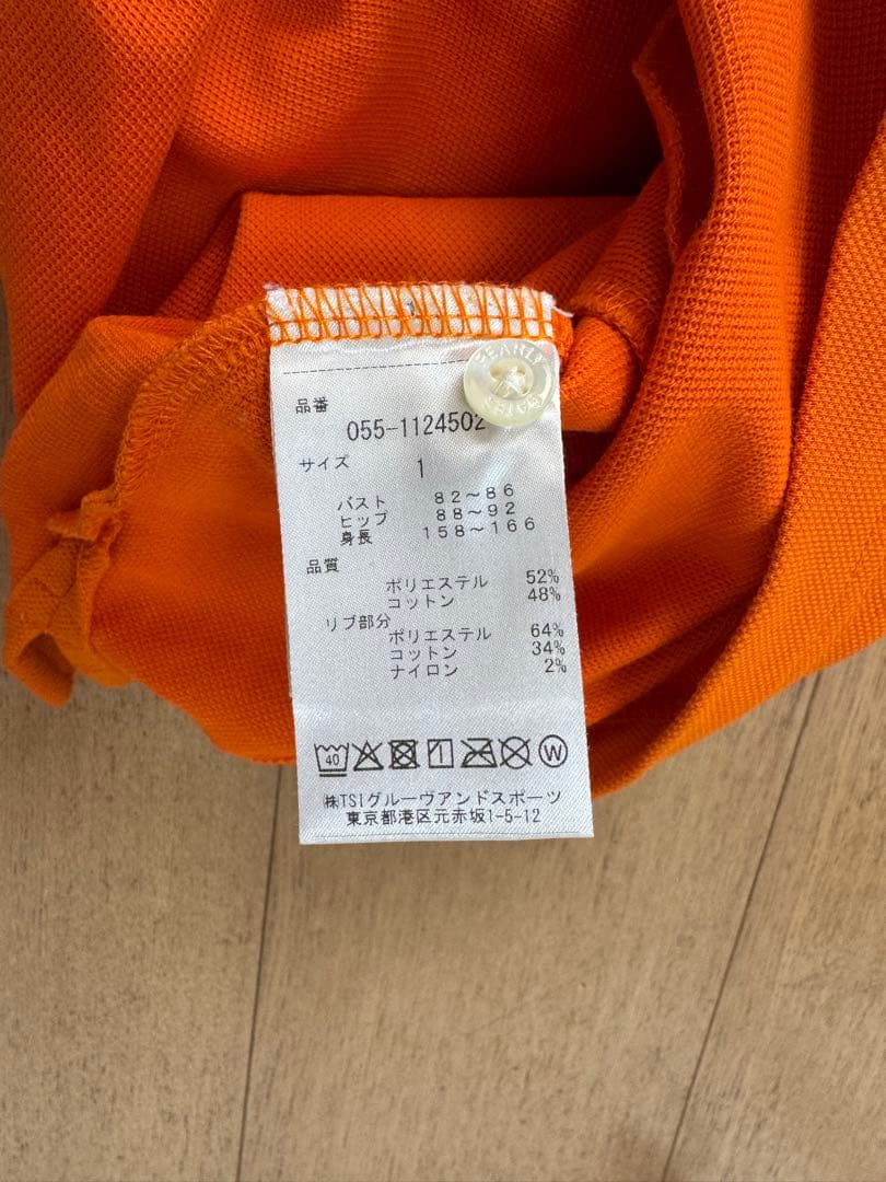 PEARLY GATES ポロワンピース オレンジ サイズ1