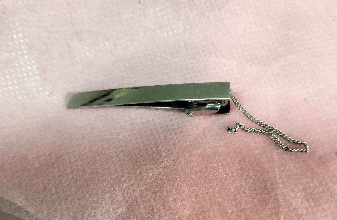 KIOWG シルバー ネクタイピン チェーン付き