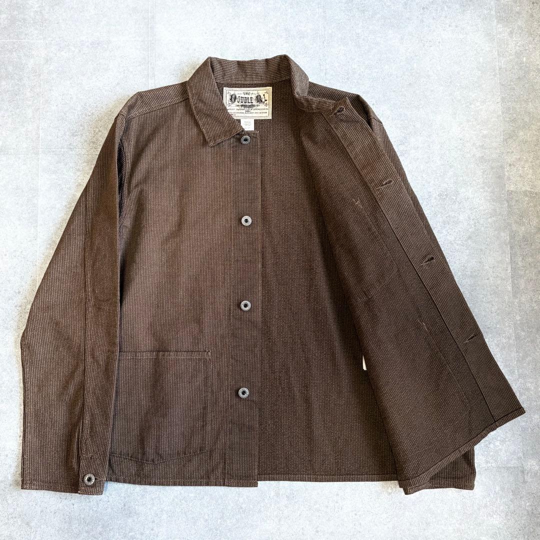 【未使用品】RRL ダブルアールエル ブラウンストライプ カバーオール チョア