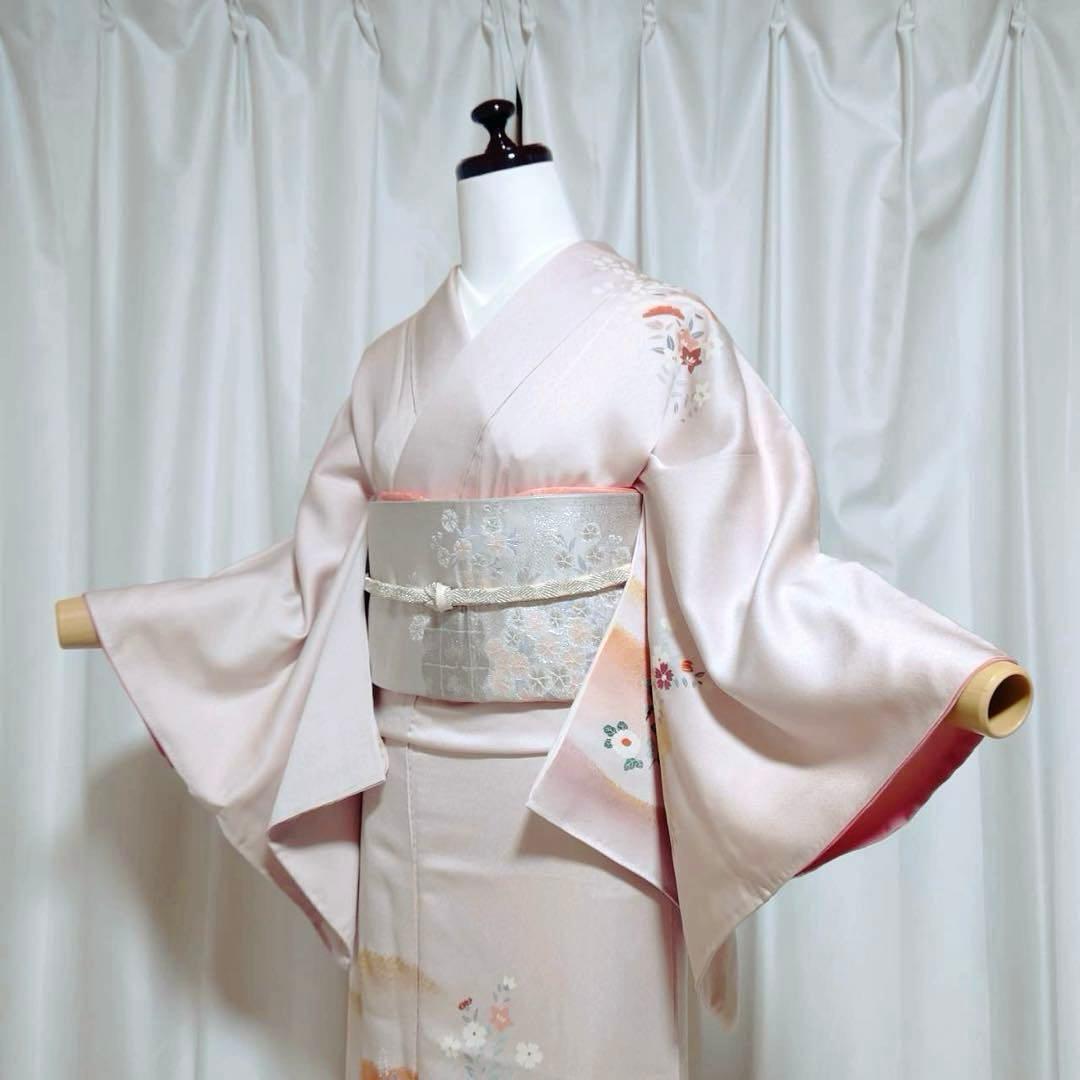 正絹　友禅　訪問着　袷　フルセット　未着用　卒業式　入学式　七五三　ミト