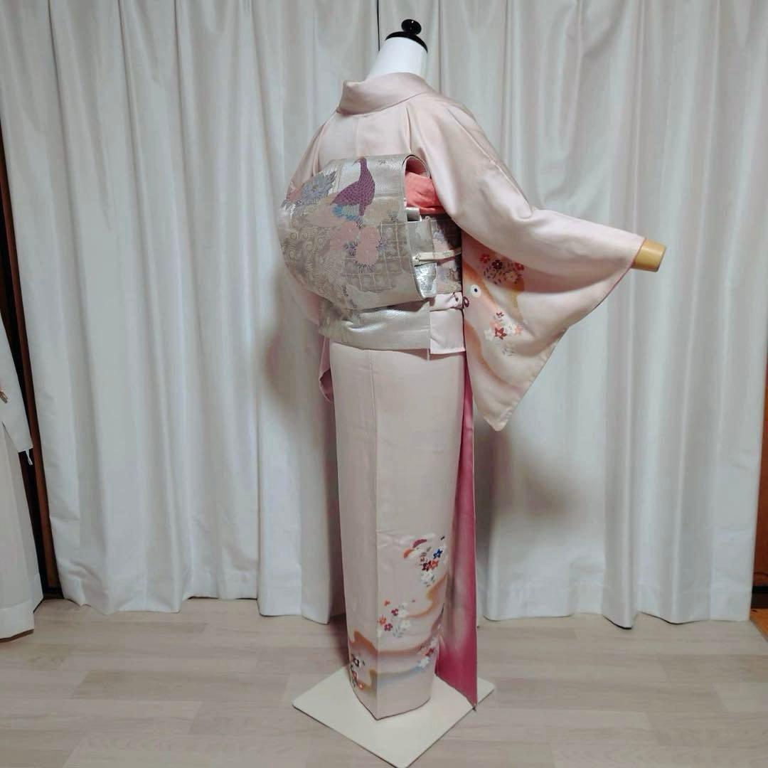 正絹　友禅　訪問着　袷　フルセット　未着用　卒業式　入学式　七五三　ミト