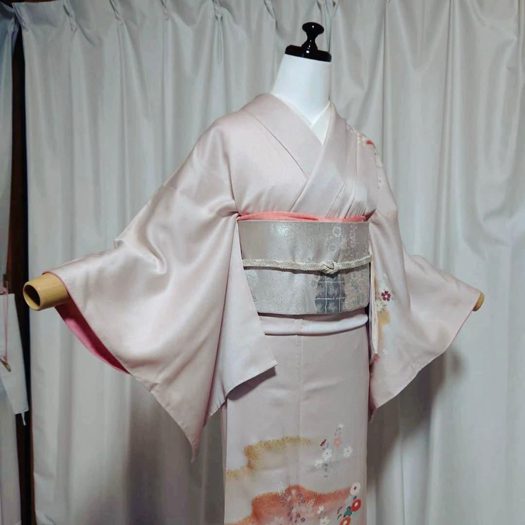 正絹　友禅　訪問着　袷　フルセット　未着用　卒業式　入学式　七五三　ミト