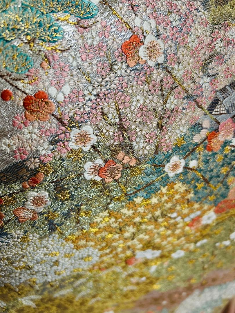 作家物　手書き友禅に金糸たっぷりの寿光織 高級色留袖6点セット　共誂え正絹長襦袢