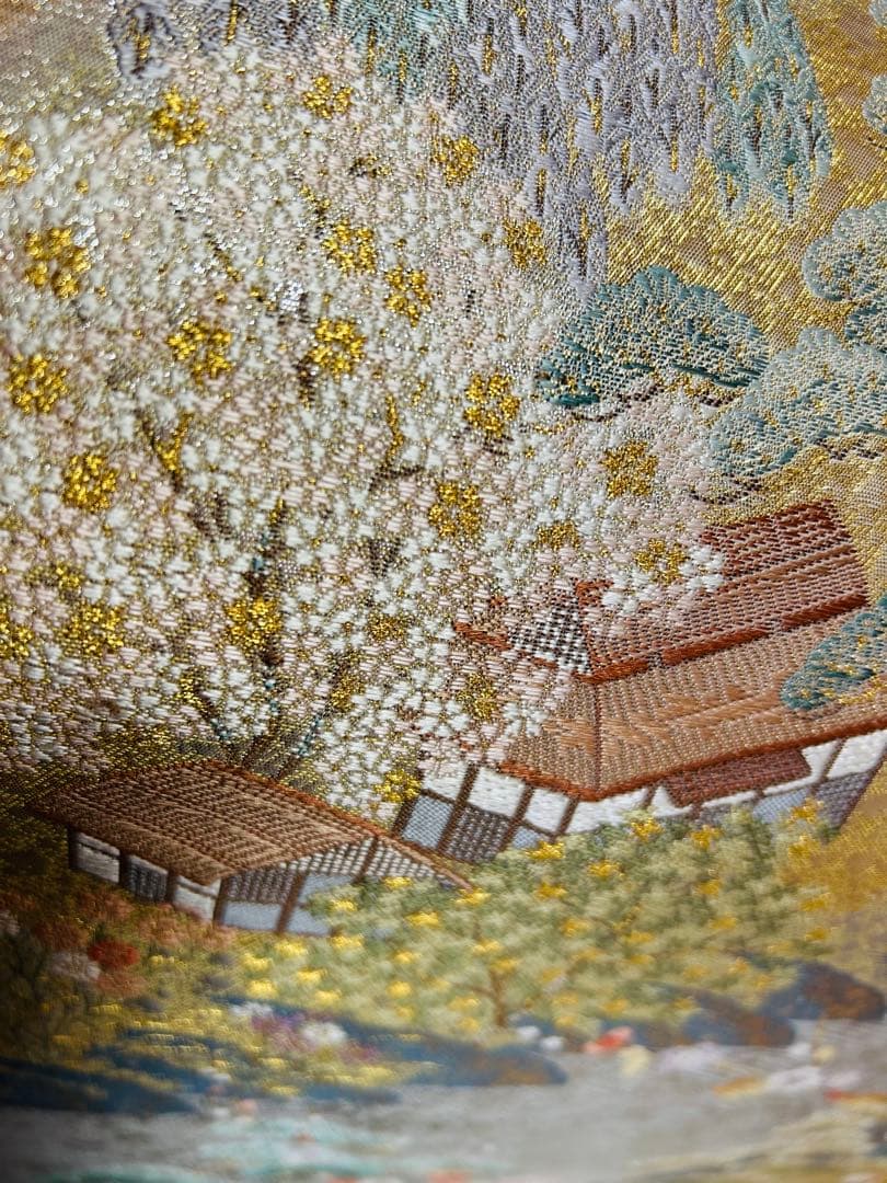 作家物　手書き友禅に金糸たっぷりの寿光織 高級色留袖6点セット　共誂え正絹長襦袢