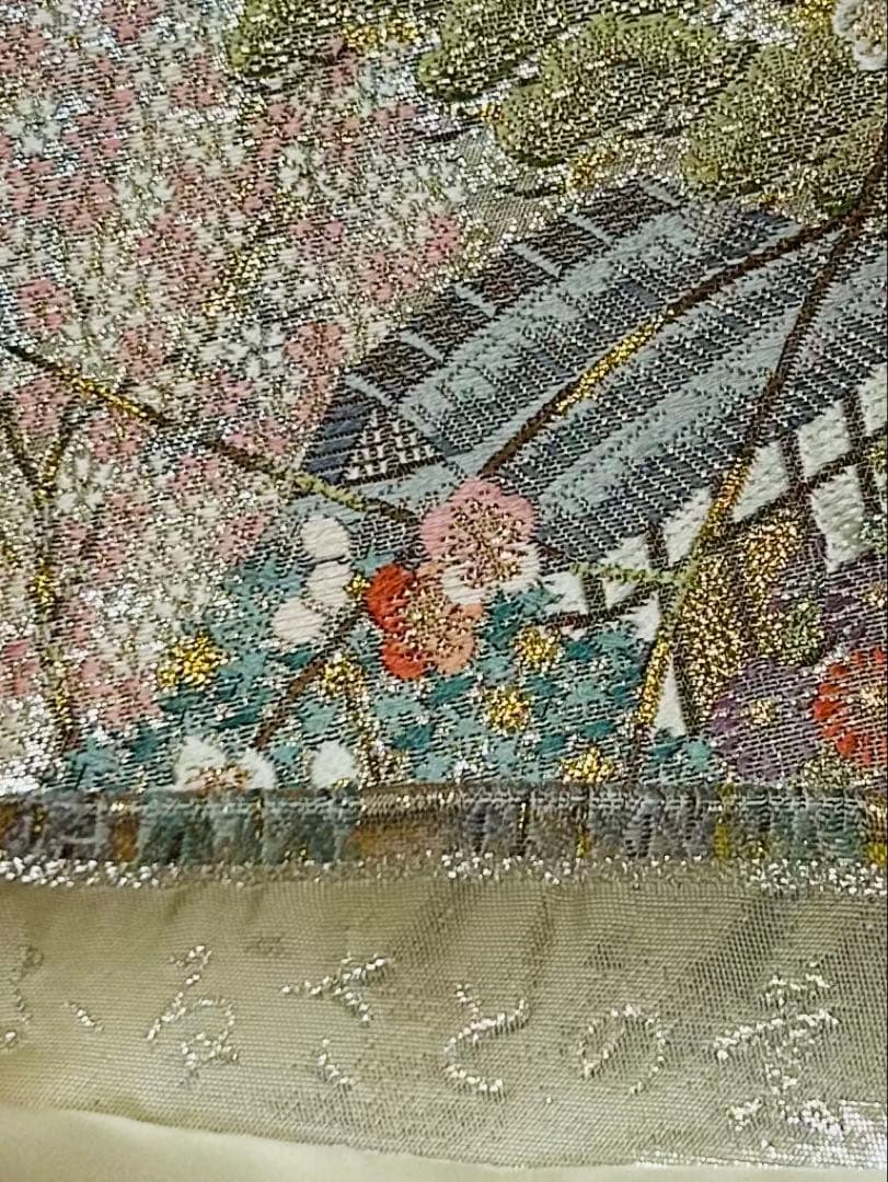 作家物　手書き友禅に金糸たっぷりの寿光織 高級色留袖6点セット　共誂え正絹長襦袢