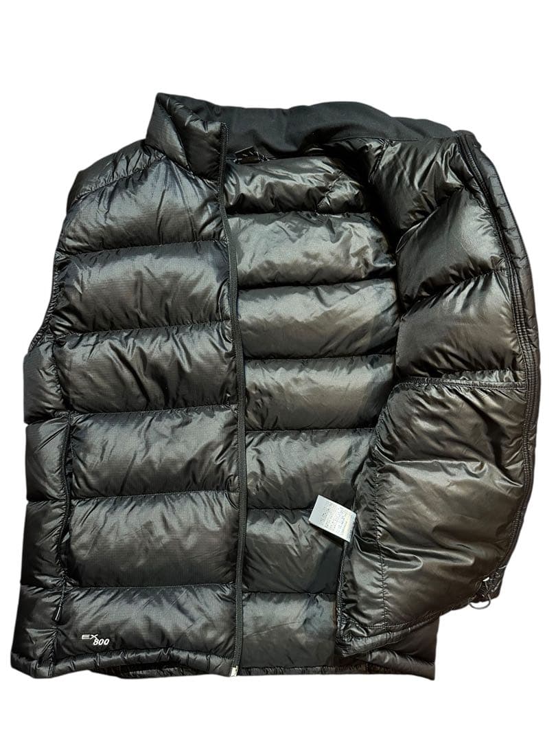 美品 モンベル ダウンベスト EX800 メンズ L ブラック 黒