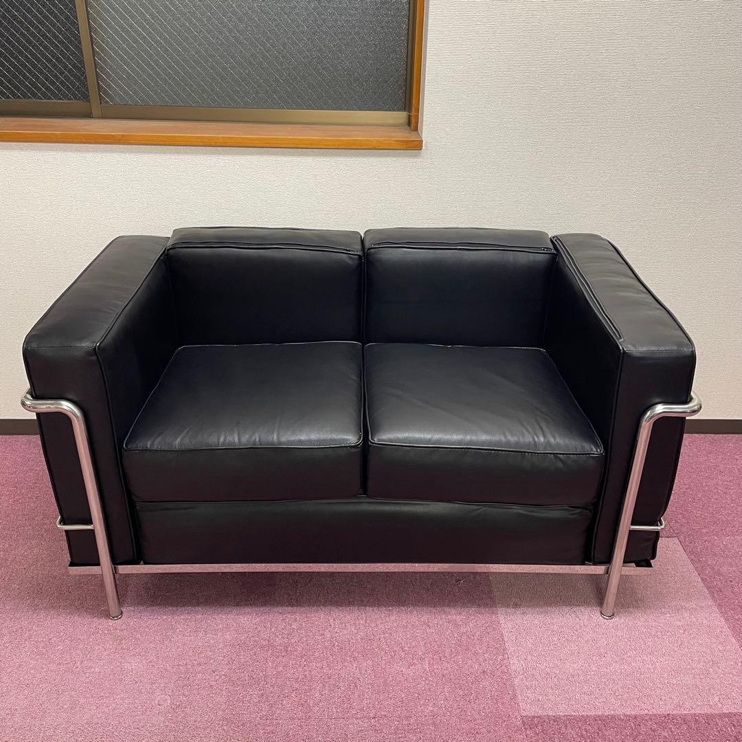 【引取対応限定】ル コルビジェ Le Corbusier LC2 2人掛けソファ