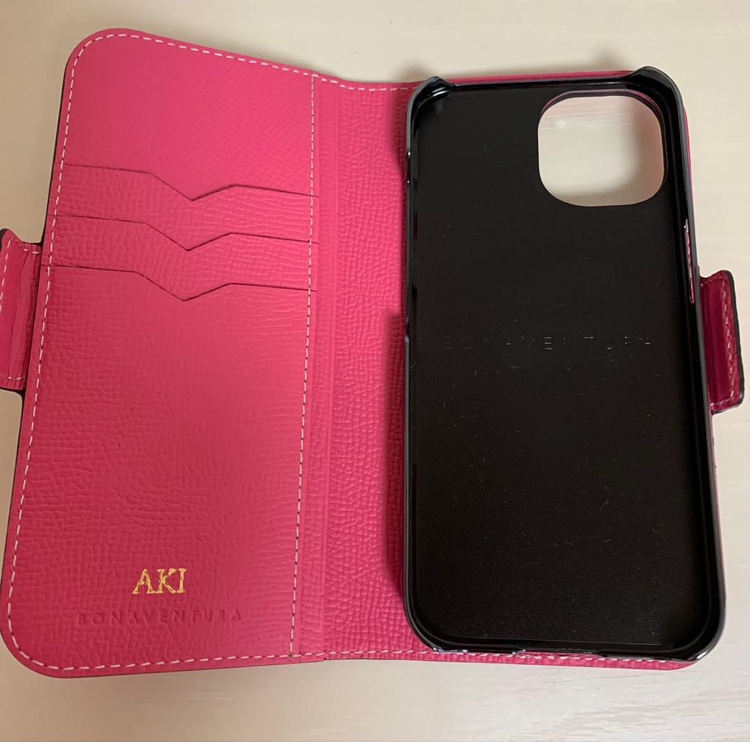 ボナベンチュラ iPhone 15 スタンドダイアリーケース ピンク