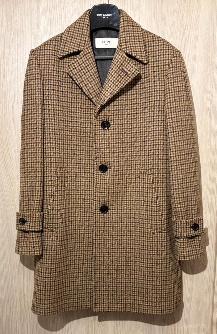 る*る様 【定価65万】19AW CELINE 千鳥チェスターコート44【美品】
