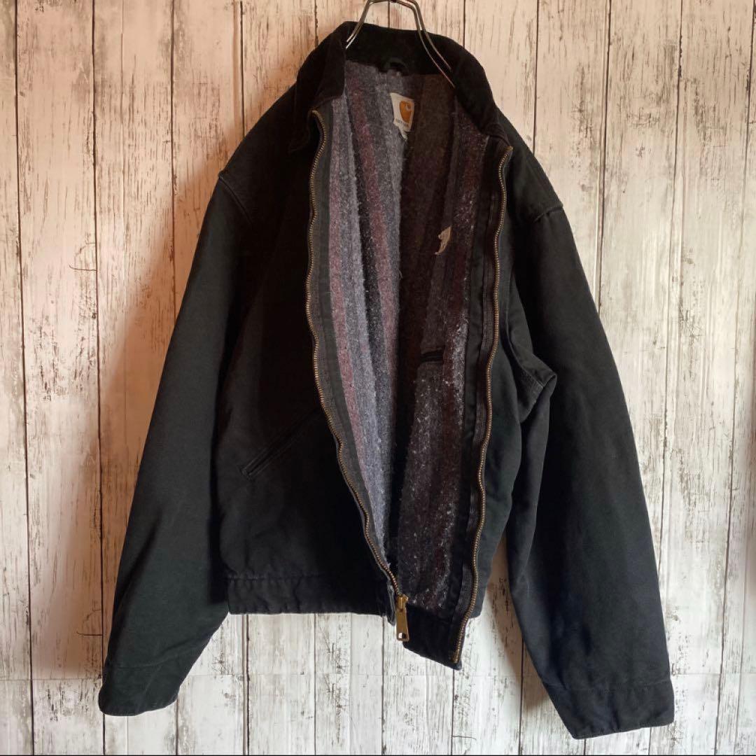 【とも】カーハート デトロイトジャケットBLK 黒 ブラック L USA製