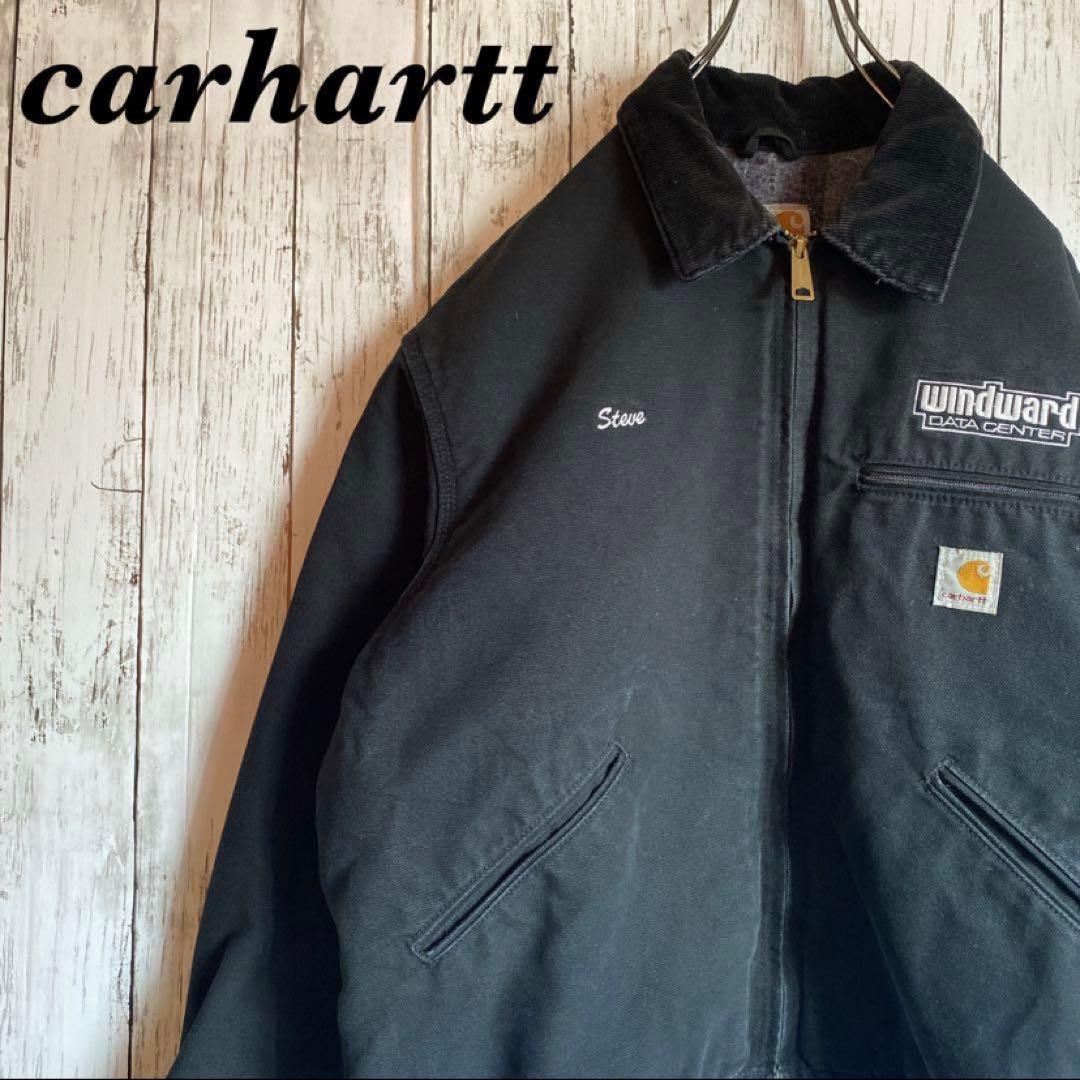 【とも】カーハート デトロイトジャケットBLK 黒 ブラック L USA製