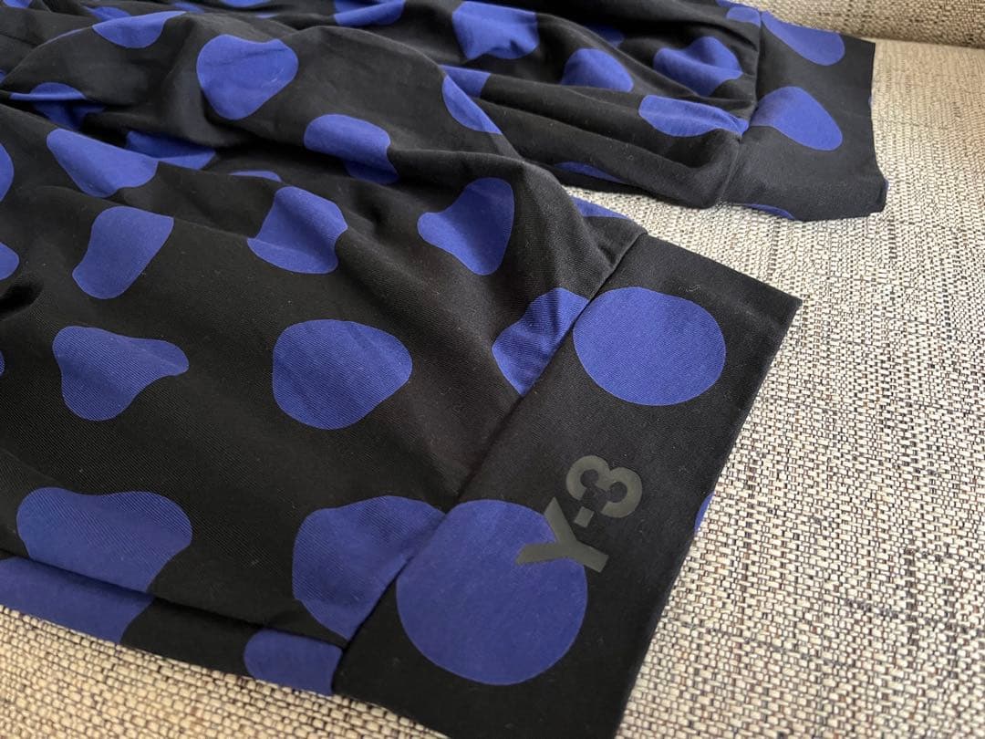 Y-3　ワイスリー　ヨウジヤマモト　アディダス　黒 青水玉　バルーンパンツ　新品