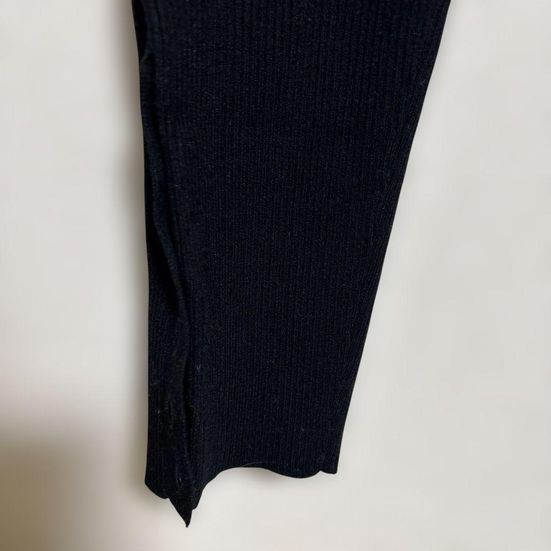 エトレトーキョー　ヘムボタンニットレギンス　ブラック　M