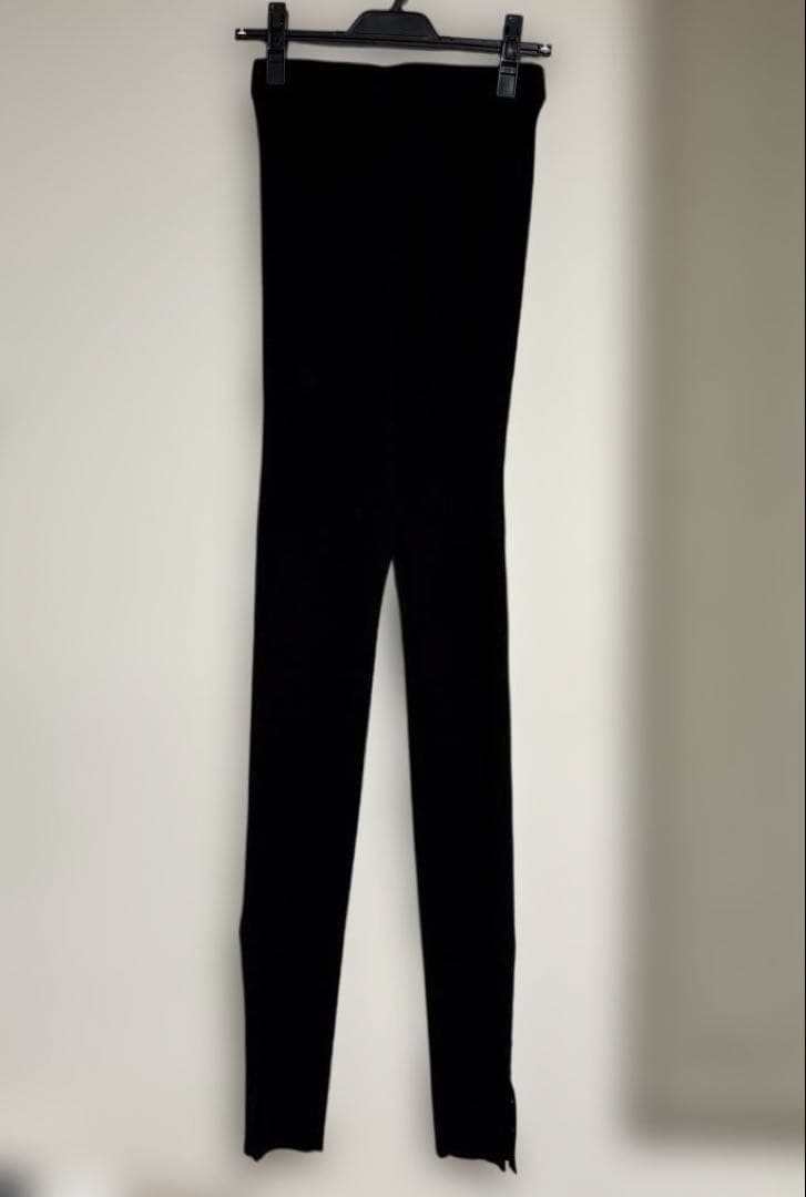 エトレトーキョー　ヘムボタンニットレギンス　ブラック　M
