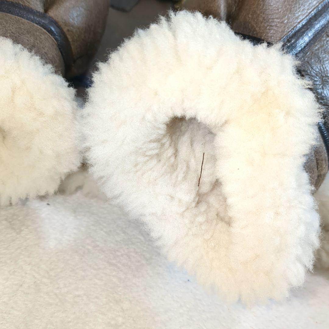 美品 AVIREX B-3 フライトジャケット ムートン ブラウン 34サイズ