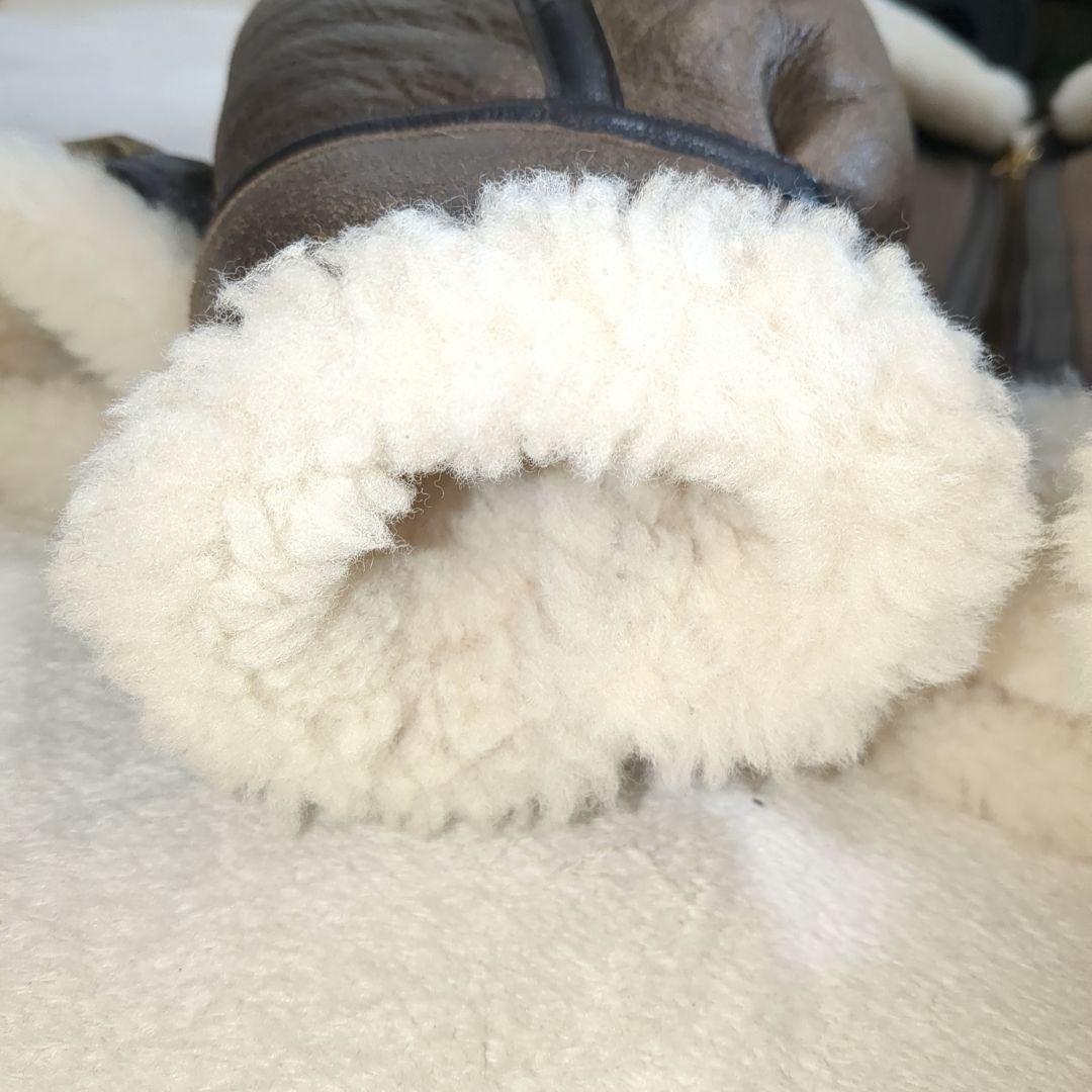 美品 AVIREX B-3 フライトジャケット ムートン ブラウン 34サイズ