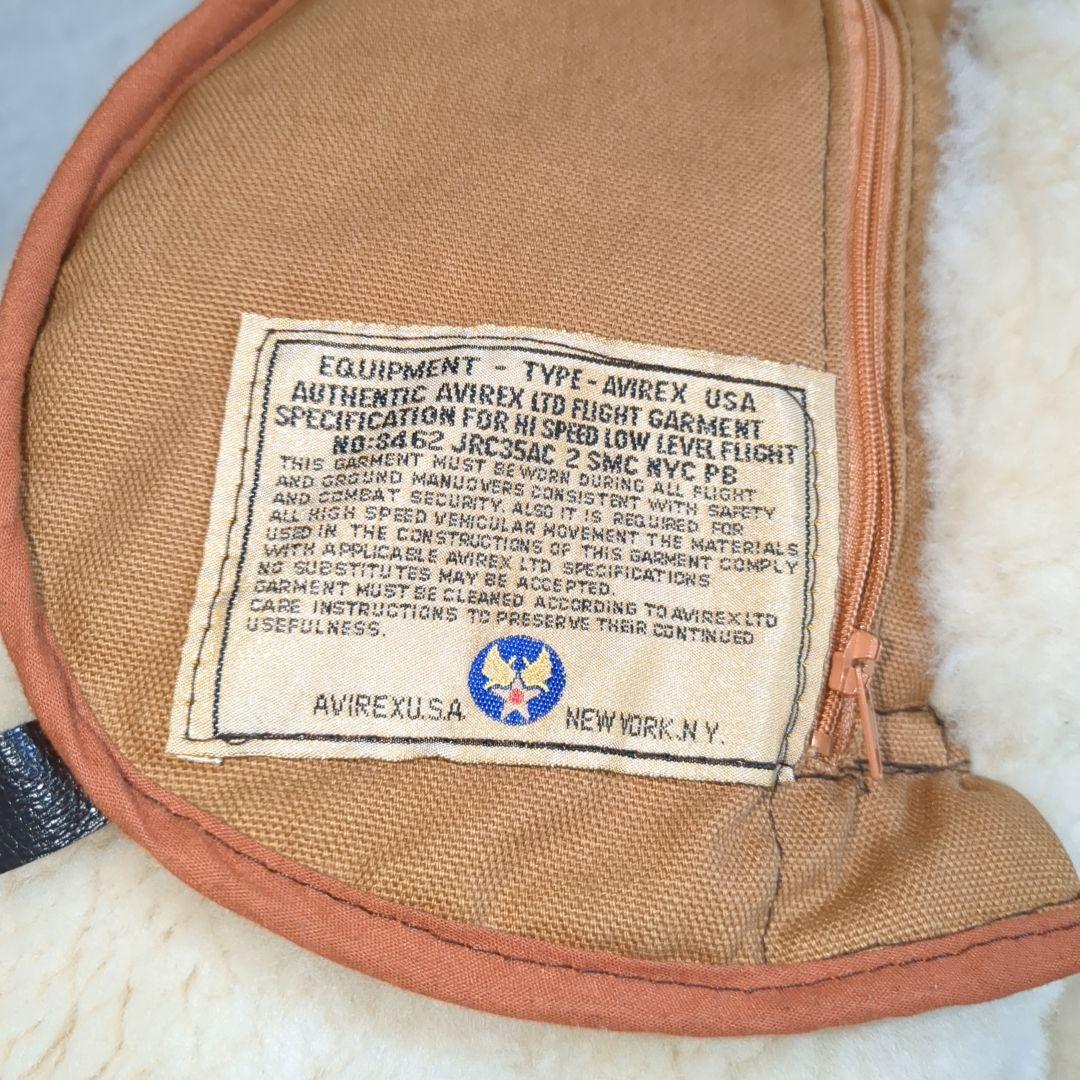美品 AVIREX B-3 フライトジャケット ムートン ブラウン 34サイズ