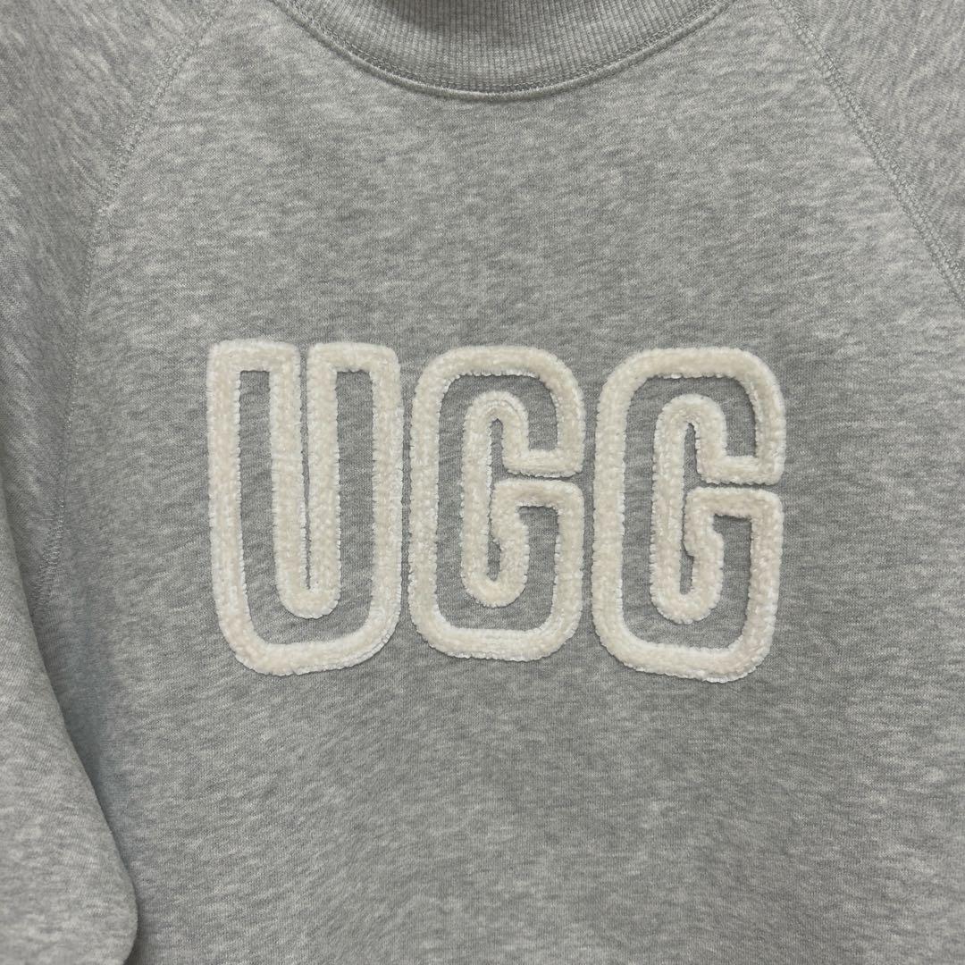 正規品 UGG ロゴ トレーナー グレー XS スウェット 裏起毛