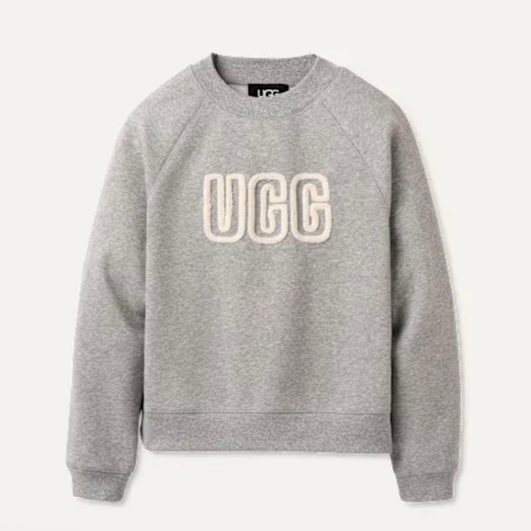 正規品 UGG ロゴ トレーナー グレー XS スウェット 裏起毛