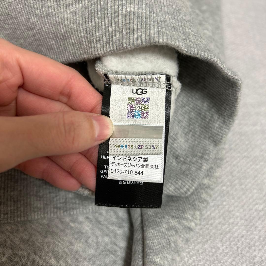 正規品 UGG ロゴ トレーナー グレー XS スウェット 裏起毛