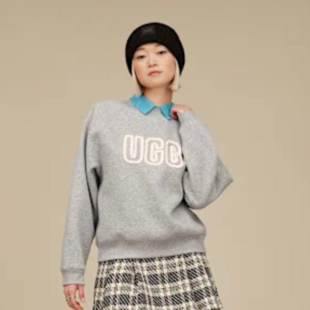正規品 UGG ロゴ トレーナー グレー XS スウェット 裏起毛