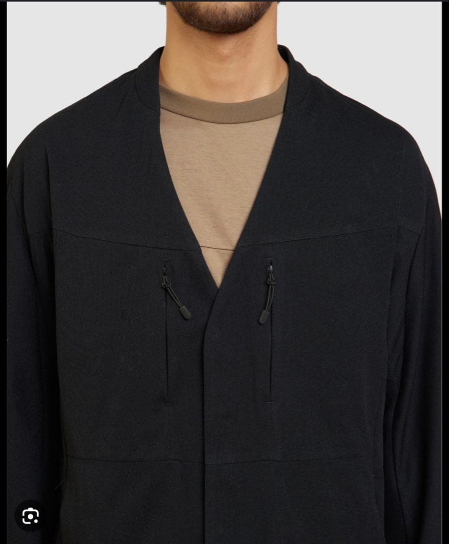 ジャケット・アウター PANAMA JERSEY NO COLLAR JACKET