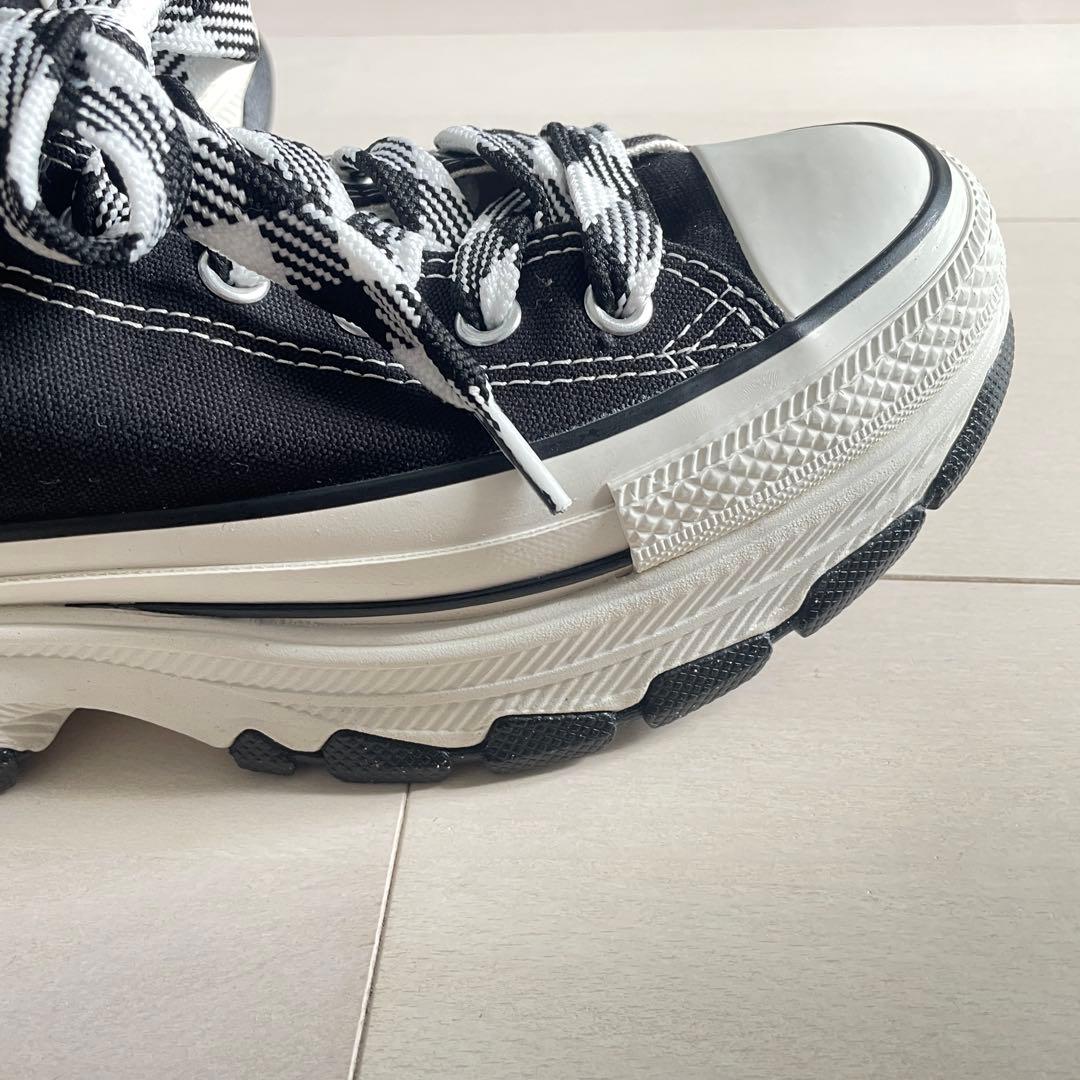 ALL STAR コンバース厚底 スニーカー チェック紐