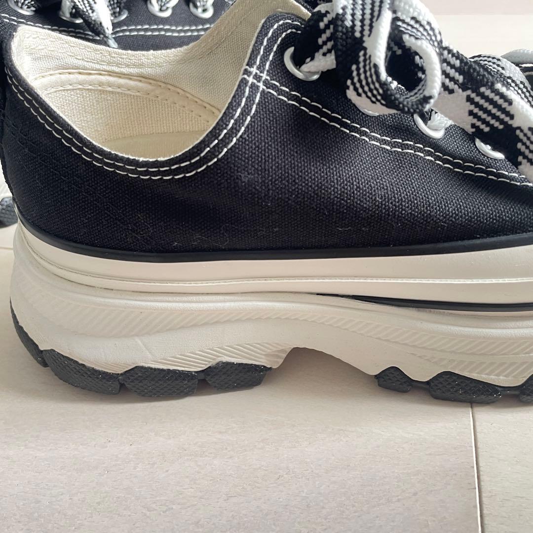 ALL STAR コンバース厚底 スニーカー チェック紐