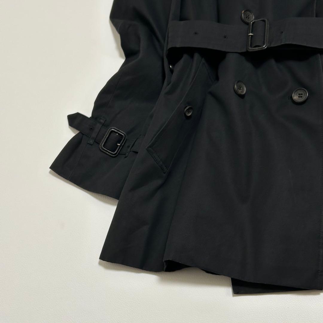 バーバリーブラックレーベル トレンチコート ノバチェック ベルト完備 黒 36