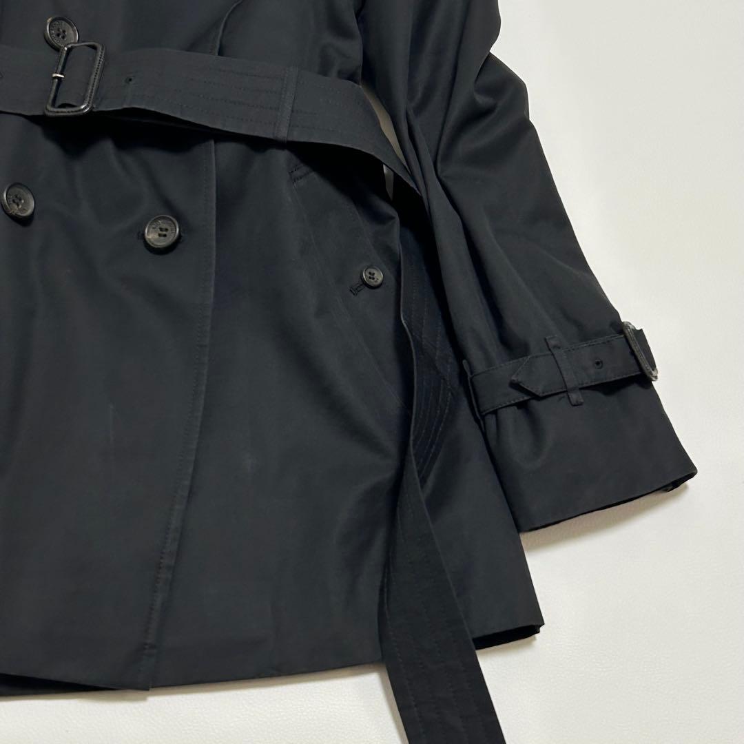 バーバリーブラックレーベル トレンチコート ノバチェック ベルト完備 黒 36