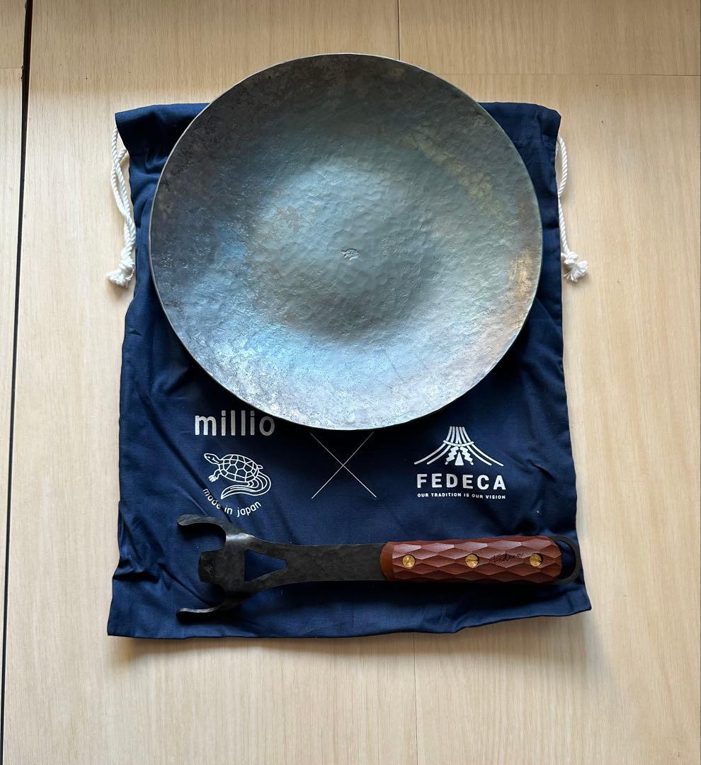 millio × FEDECA 手打ち鍛造 フライパン ディッシュグリドル名栗