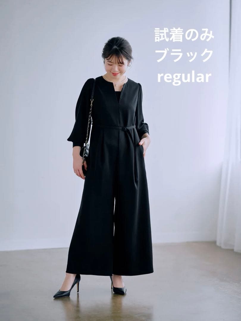 COHINA 【cahoさんコラボ】 ソフトドビーオールインワン　ブラック