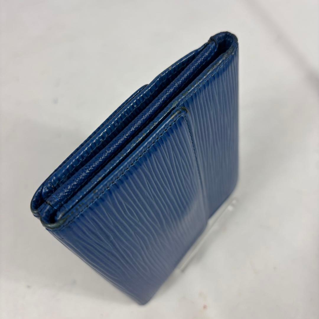 ルイヴィトン　エピ　Wホック　ポルトビエカルトクレディ　三つ折り財布　ブルー