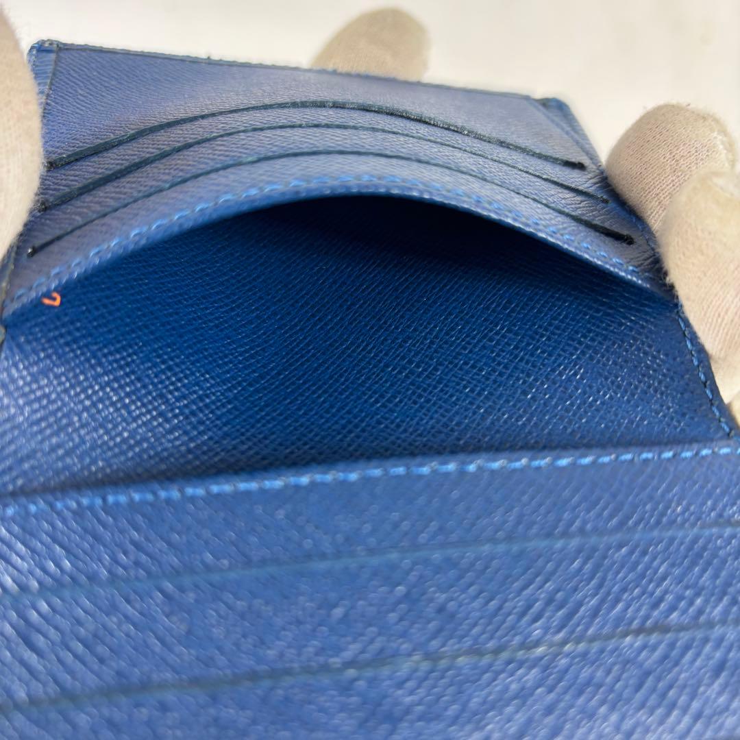 ルイヴィトン　エピ　Wホック　ポルトビエカルトクレディ　三つ折り財布　ブルー
