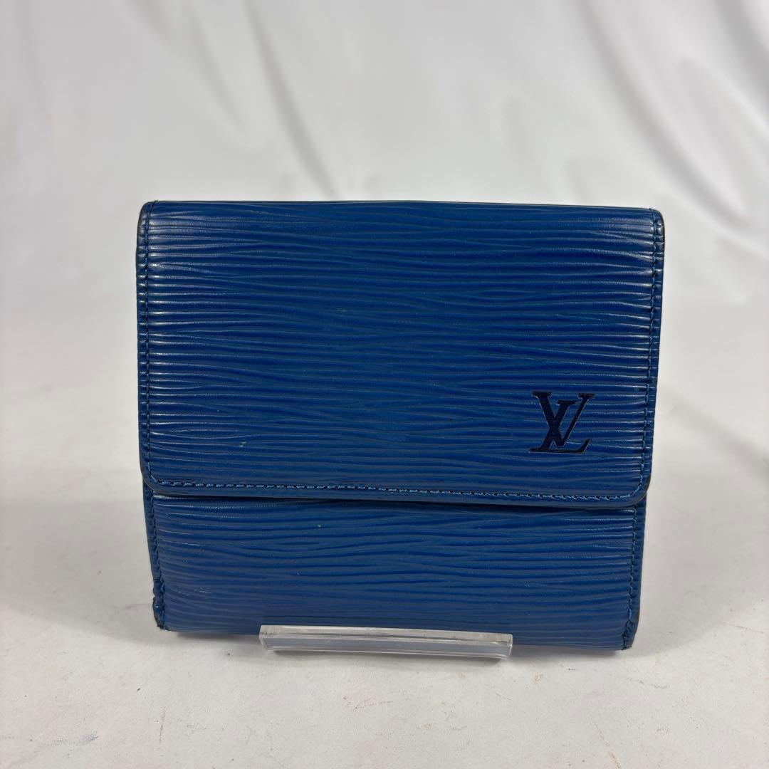 ルイヴィトン　エピ　Wホック　ポルトビエカルトクレディ　三つ折り財布　ブルー