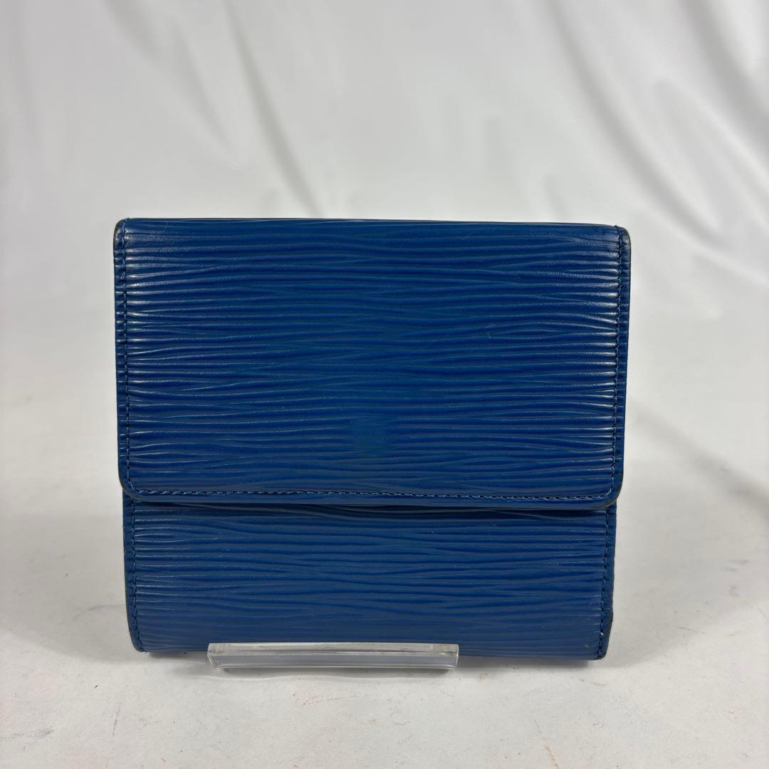 ルイヴィトン　エピ　Wホック　ポルトビエカルトクレディ　三つ折り財布　ブルー