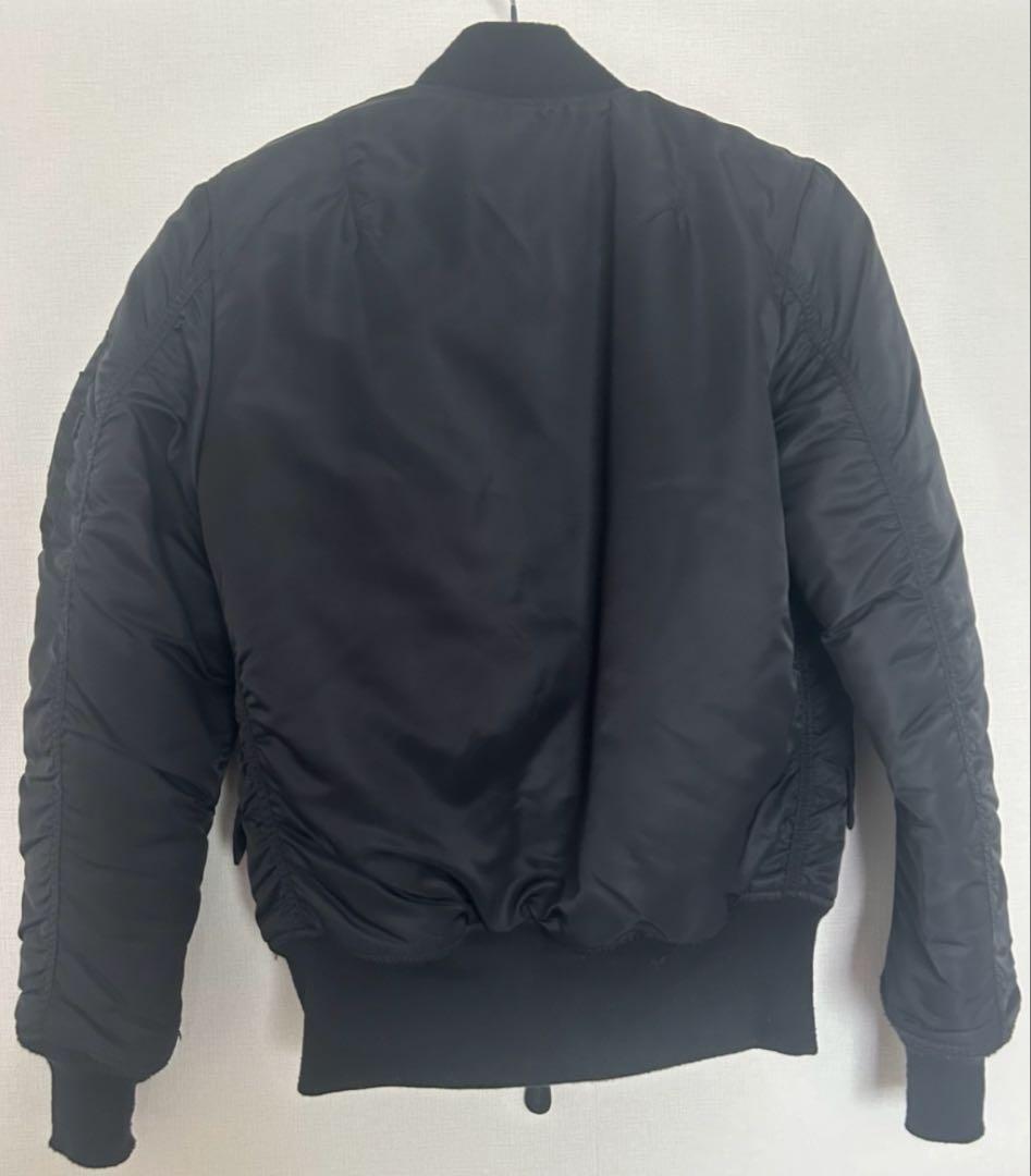 アルファ ALPHA MA-1 ブラック 黒 アメリカ製 S フライトジャケット
