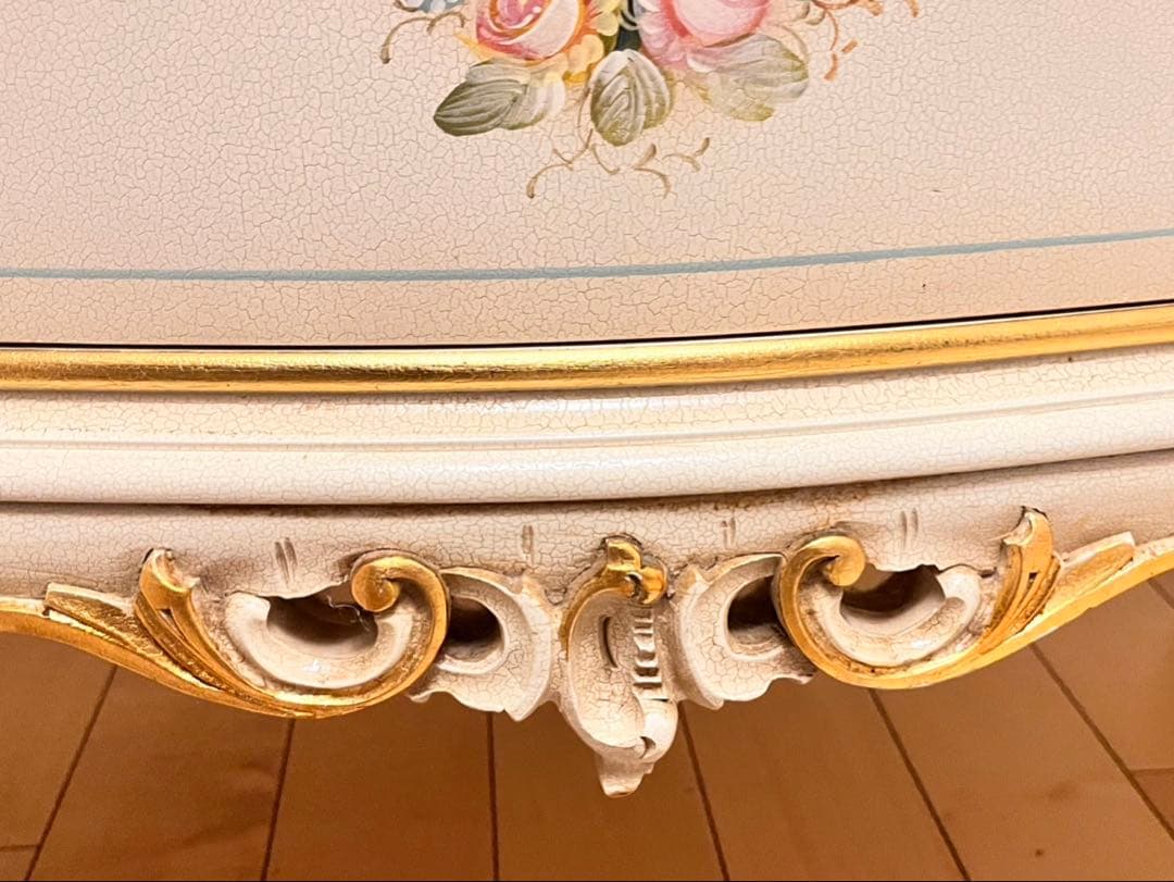 白家具ホワイトチェスト　ロココ調　シリック調